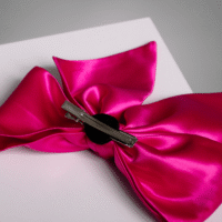 Silk hair clip with bow